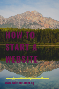 How to start a website
